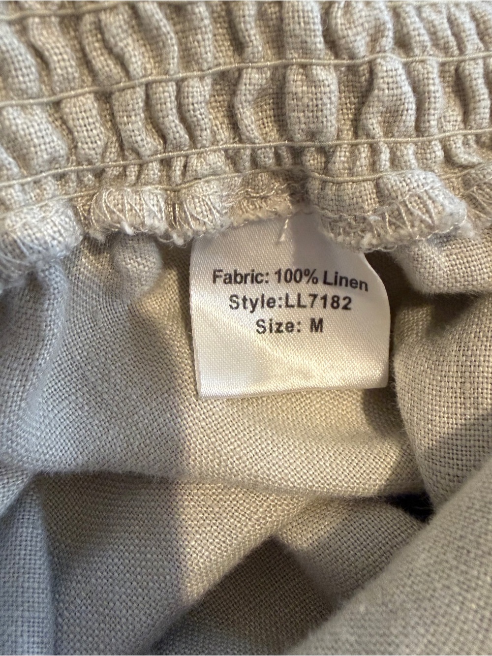 100% Linen Tie Front Wide Leg Jumpsuit Medium - Picture 3 of 8